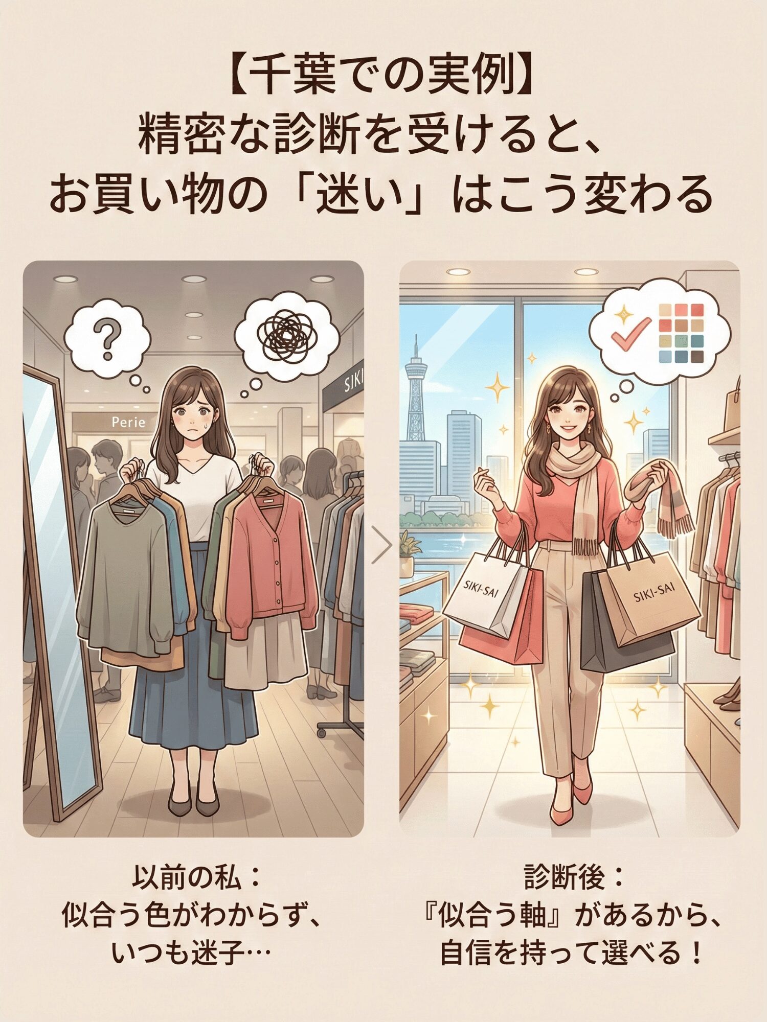 精密な診断を受けると、お買い物の「迷い」はこう変わる