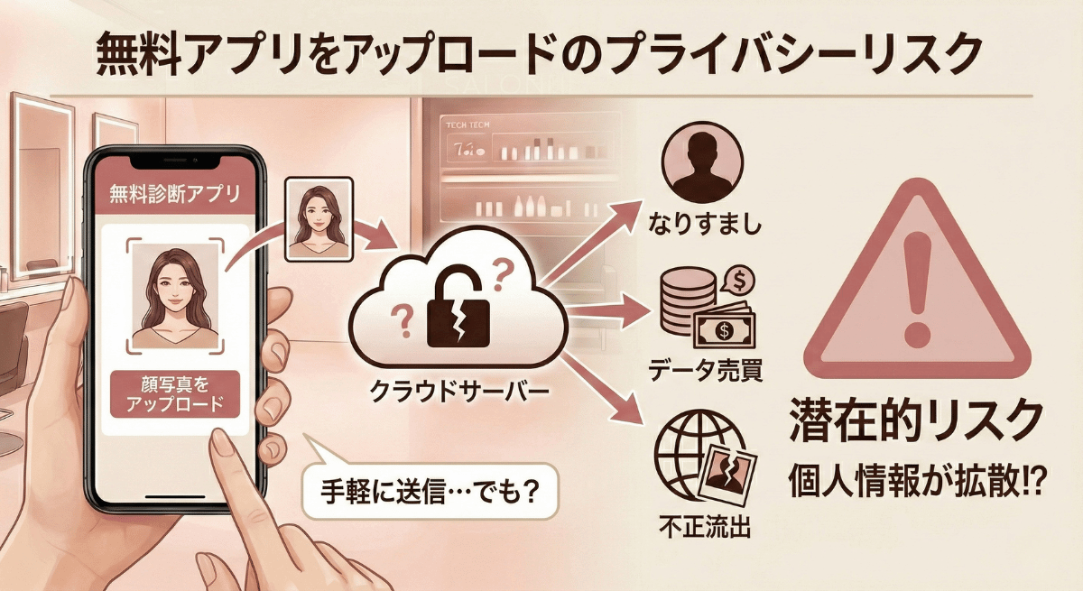 無料サイトやアプリに顔写真をアップロードする個人情報の潜在的リスク