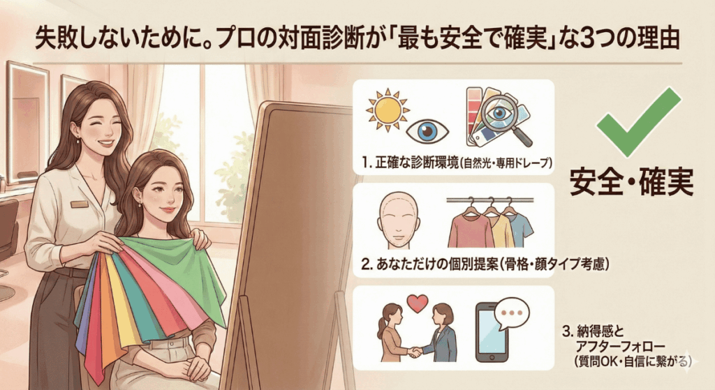 失敗しないために。プロの対面診断が「最も安全で確実」な3つの理由