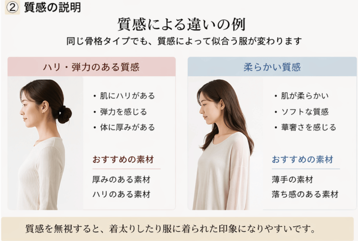 骨格と質感のバランス