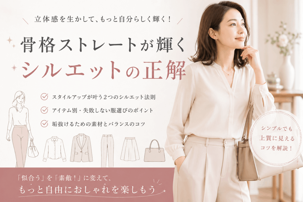 骨格ストレートに似合う服の決定版｜着太りせずに垢抜けを叶えるプロの黄金法則