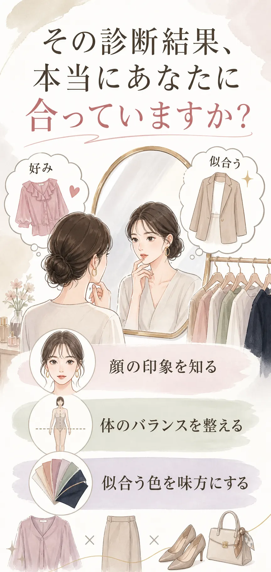 好みと似合う軸を組み合わせる垢抜け方法