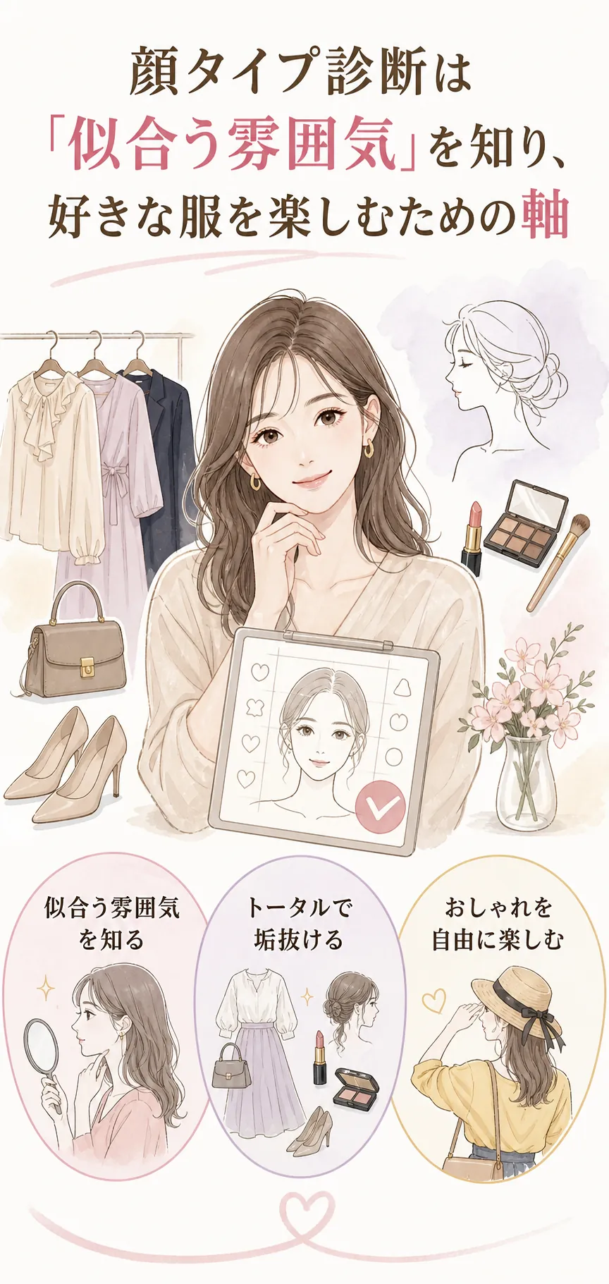 自分らしい服を選び自信を持って出かける女性