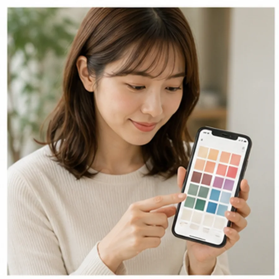 画像カードで進めるパーソナルカラーセルフチェック