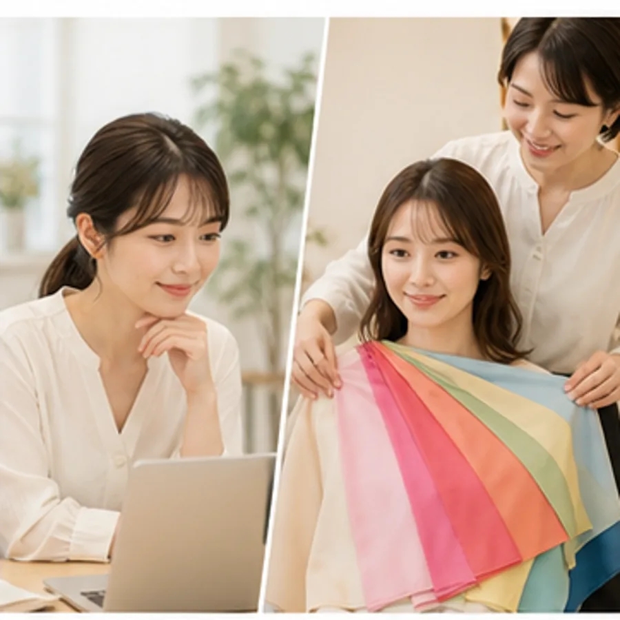 オンライン診断とドレープを使う対面診断の比較