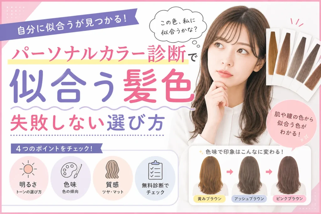パーソナルカラー診断で似合う髪色と失敗しない選び方