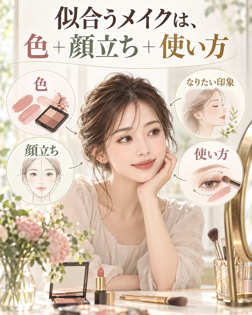 似合うメイクは色・顔立ち・使い方で決まる