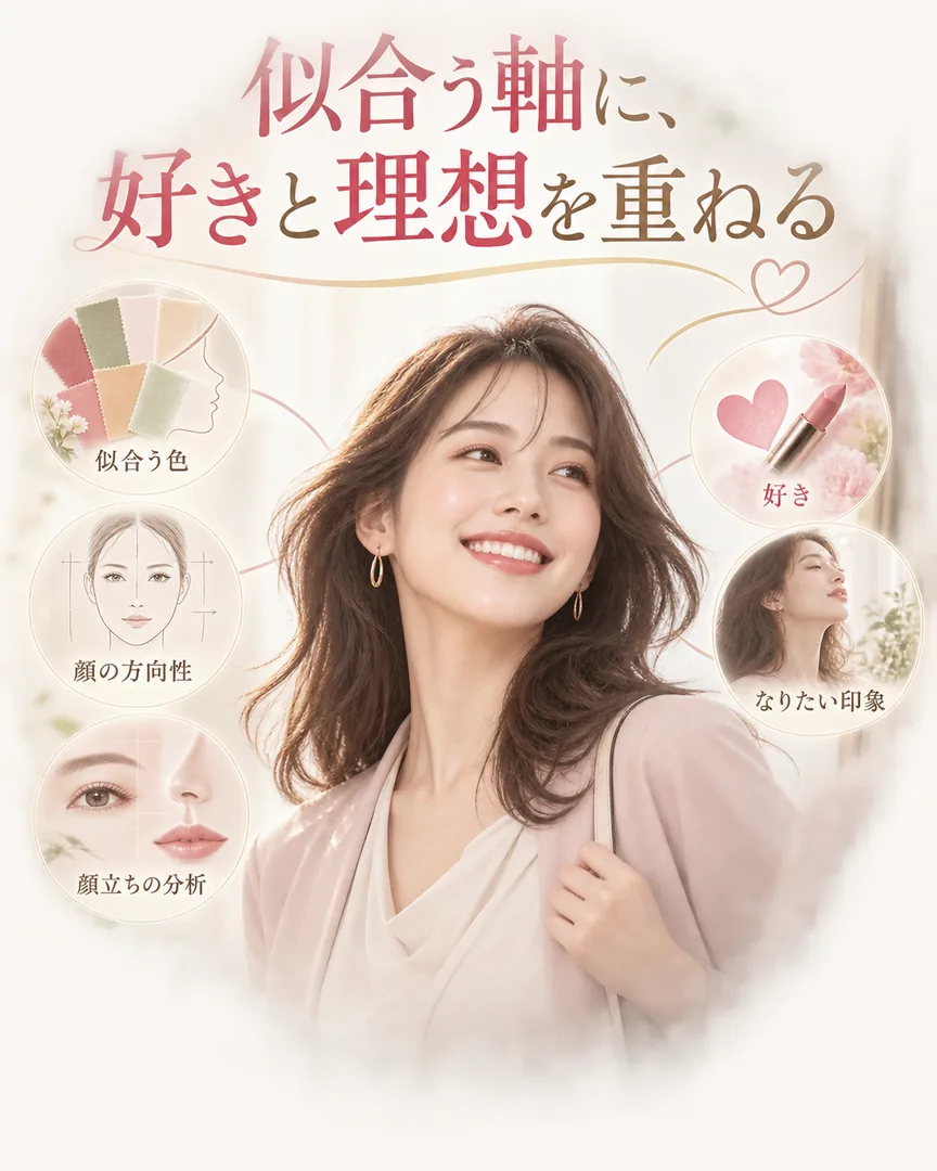 似合う軸に好きとなりたい印象を重ねる